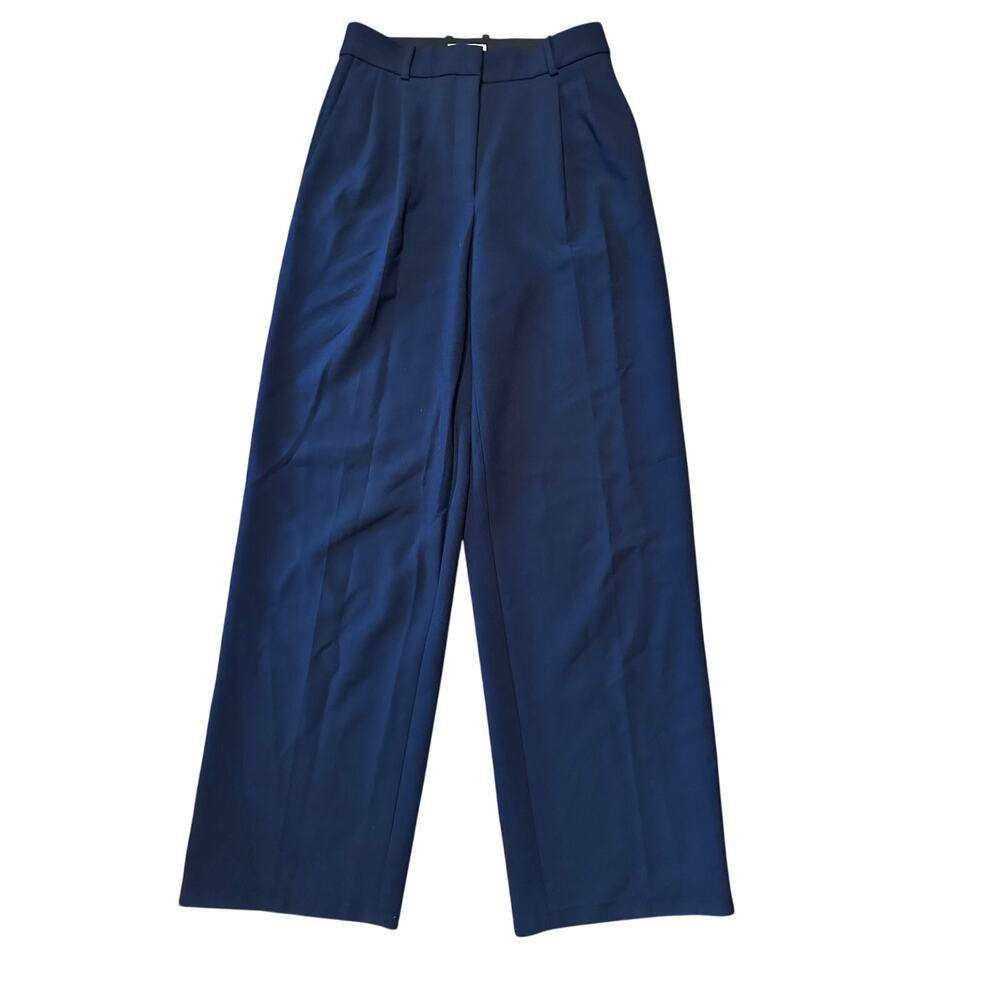 Aritzia Babaton Pleated Trousers NAVY‎ Size 6